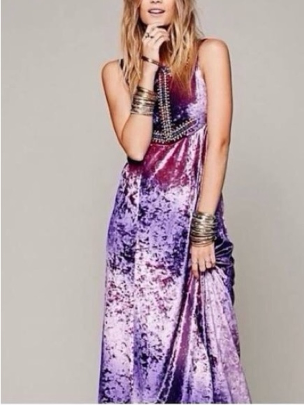 Free People Hello Gorgeous Velvet Maxi Dress